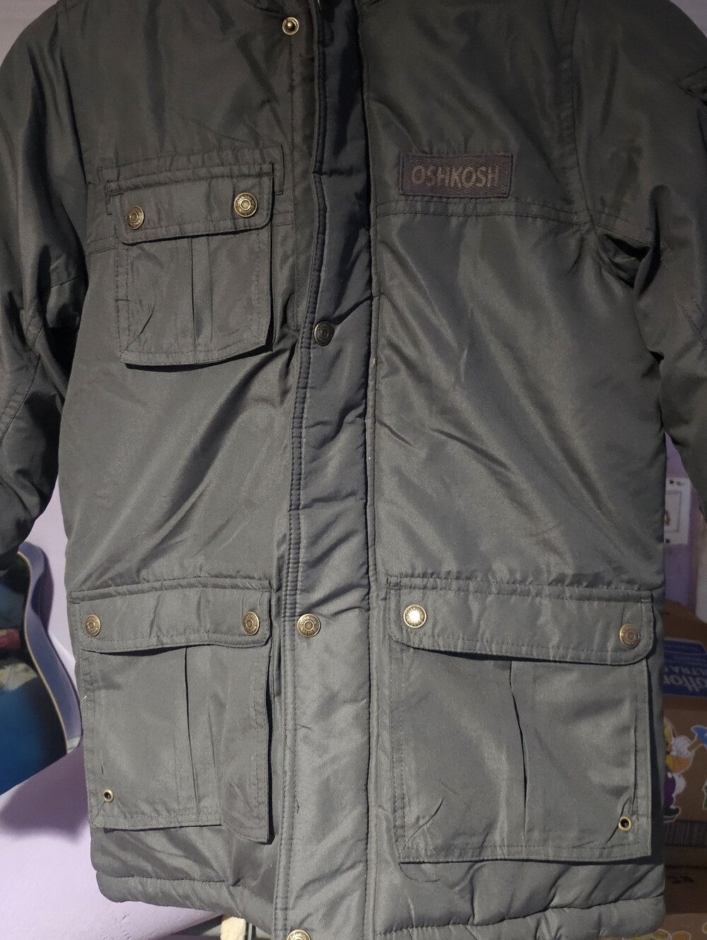 OshKosh B'gosh Boys' Black Puffer Jacket - Warm Winter Coat
